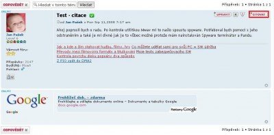 Tlačítko &quot;Citovat&quot; - pro zvětšení klikni