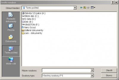 Okno procházet - hledáme umístění souboru, který chceme přidat k odpovědi jako přílohu - pro zvětšení klikni
