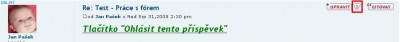Tlačítko &quot;Ohlásit příspěvek&quot;