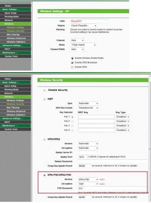 Nastavení WiFi TP-link - kopie z Linksys