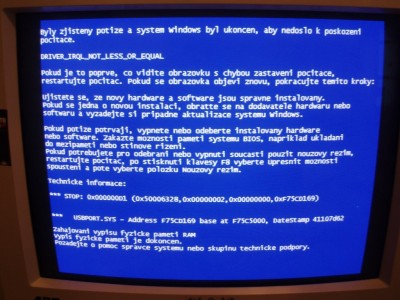 posílám hlášku z toho nouzovýho režimu při prvním dnešním puštění pc.