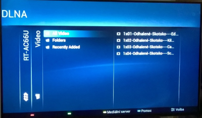 DLNA ve spolupráci s TV