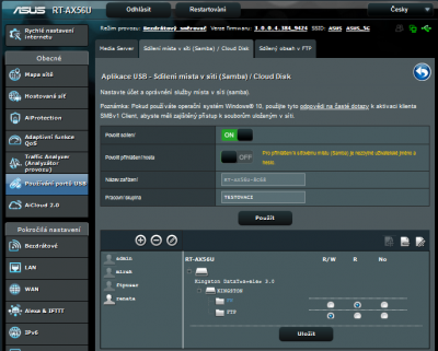 Samba - nastavení práv