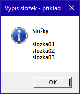 Výpis složek