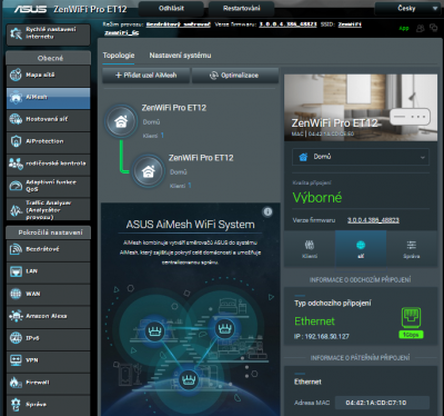MESH propoj přes ethernet