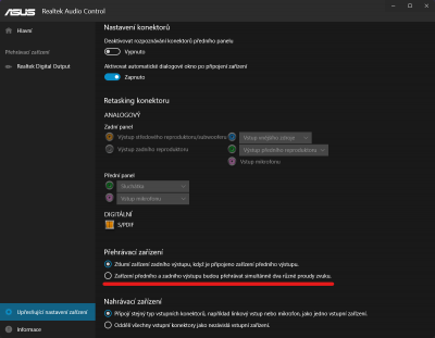 Asus Realtek Audio Control