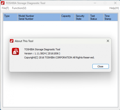 Toshiba Storage Diagnostic Tool - nefunkční.png (28.5 KiB) Zobrazeno 2618 x Toshiba Storage Diagnostic Tool - nefunkční