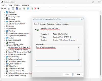 Intel B660 - Standardní řadič SATA AHCI